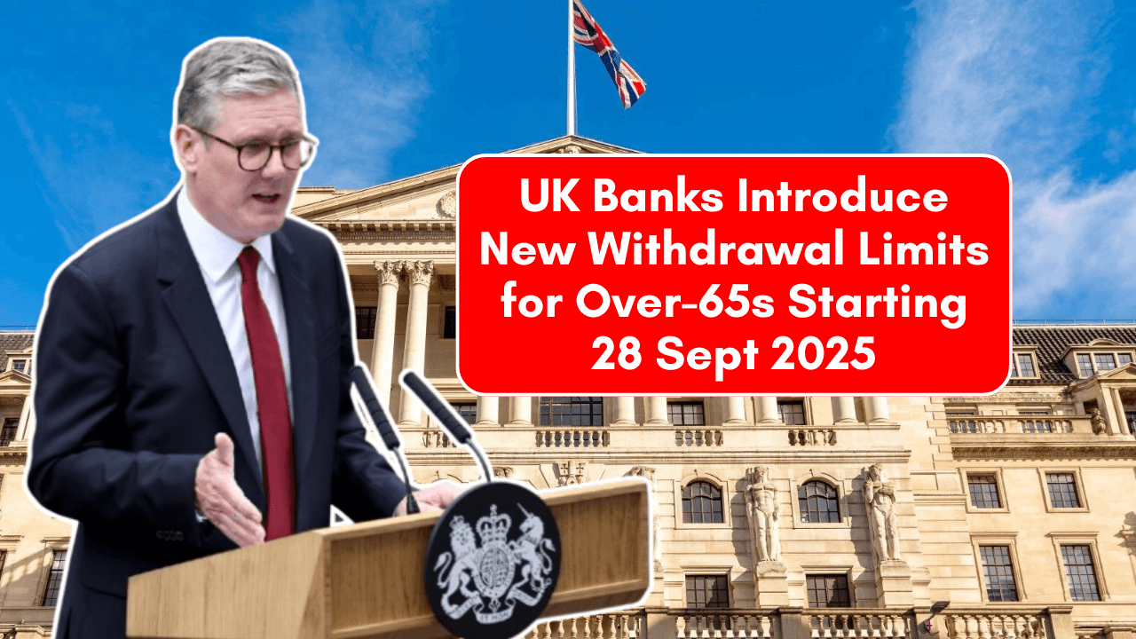 UK Banks Introduce New Withdrawal Limits for Over-65s Starting 28 Sept 2025