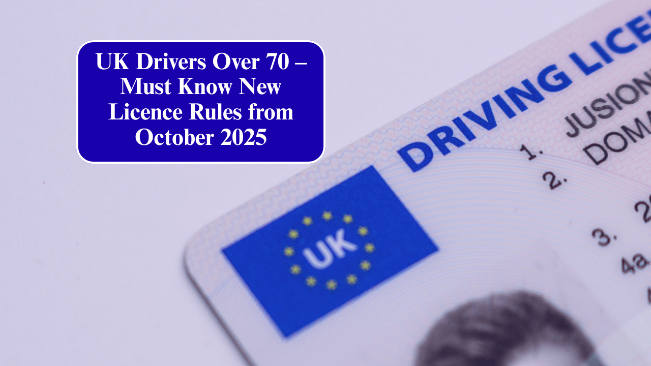 UK Drivers Over 70 – Must Know New Licence Rules from October 2025