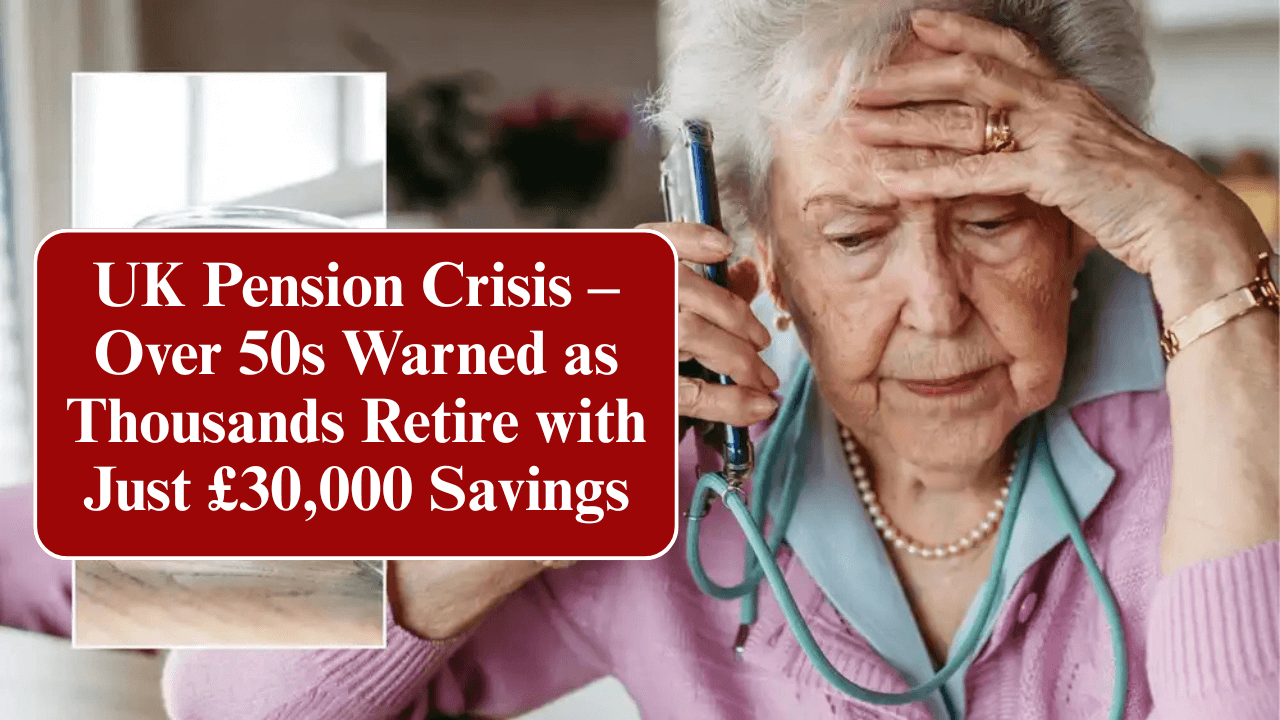 UK Pension Crisis – Over 50s Warned as Thousands Retire with Just £30,000 Savings