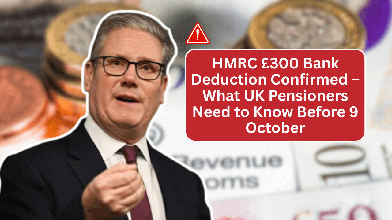 HMRC £300 Bank Deduction Confirmed – What UK Pensioners Need to Know Before 9 October