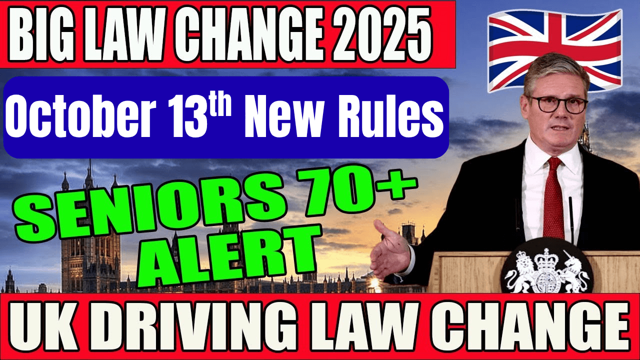 UK Driving Law Changes for Seniors 70+ – New Rules Start October 13th, 2025!
